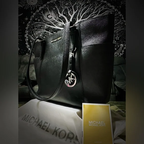 Michael Kors Black leather Tote Bag shoulder bag like new ❌80% OFF SALE❌ - Picture 3 of 16